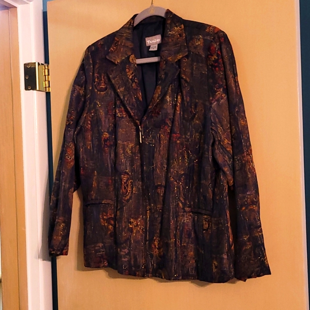 TanJay textured zip jacket